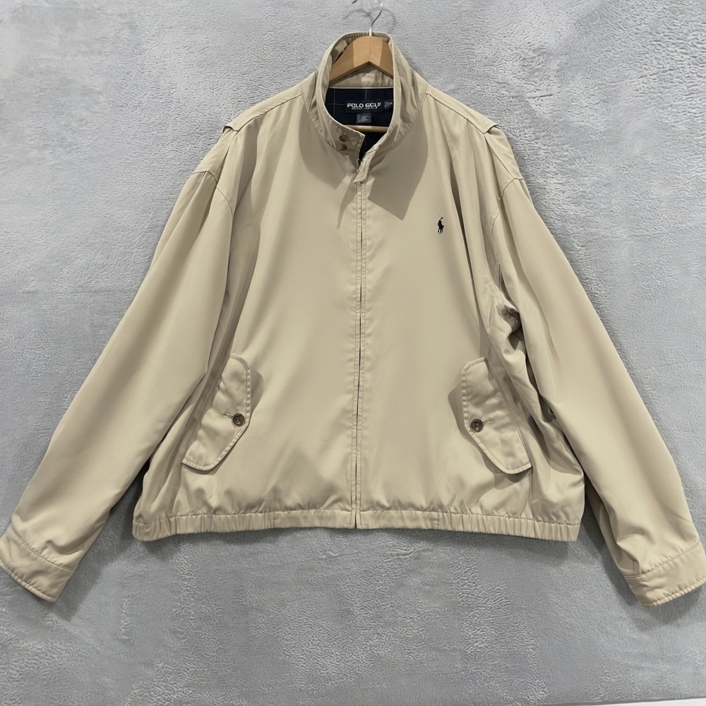 Vintage Polo Golf Ralph Lauren Harrington Jacket Zip Bomber Plaid Lined 2XL